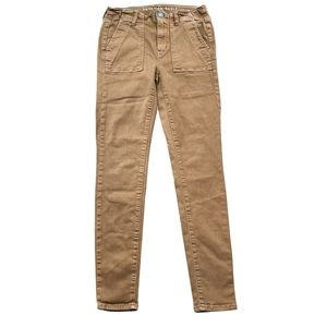 American Eagle 4 hi rise jegging brown stretch